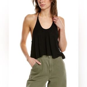 Free People Boho Tie Black‎ Flowy Tank